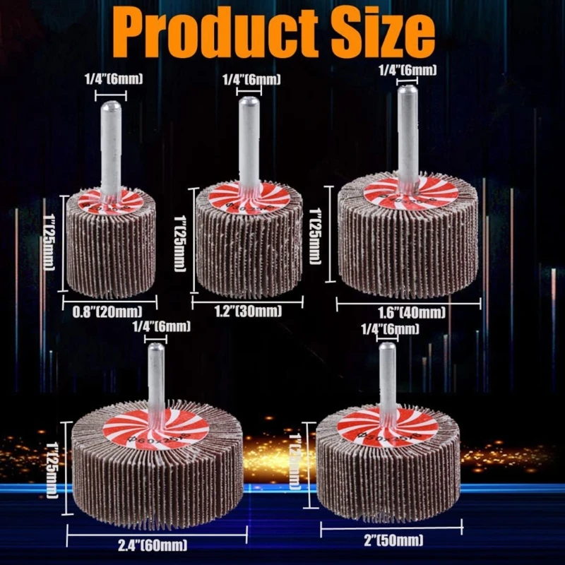 High Efficiency 1/4 Inch Shank Grinding Wheel Sturdy Abrasive Disc for Metal Plastic Professional Polishing Tool M4YD