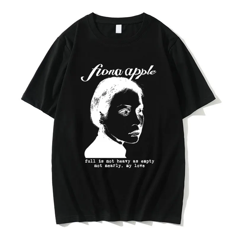 Rock Singer Fiona Apple Print T Shirts Men Women's Fashion Rock Oversized T-shirt Male High Quality Pure Cotton Short Sleeve