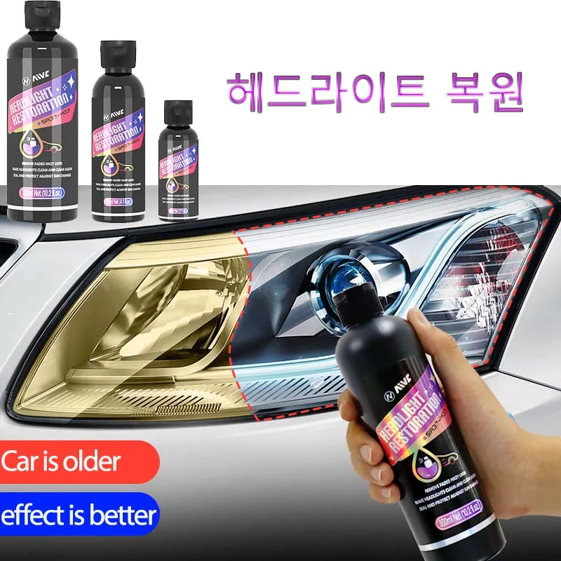 Aivc Car Headlight Restoration Yellow Oxidize Removal Paste Headlamp Polish Coating Kit Light Repair Remove Scratch Car Detailin