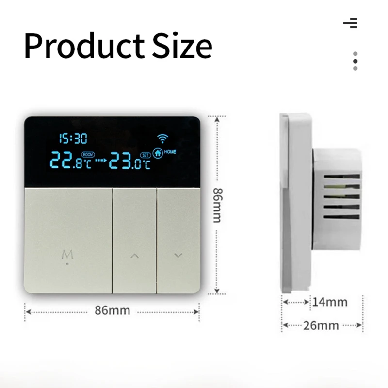 Termostato Wifi Tuya, calentador de suelo eléctrico, agua, Gas, Caldera, Control remoto por voz, temperatura inteligente