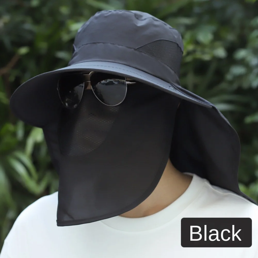قبعة شمس عصرية للحماية من 360 درجة، حماية من الأشعة فوق البنفسجية، قبعة شاطئ بحافة واسعة قابلة للتعديل وقابلة للتنفس، واقي من الشمس وقبعة تظليل للخريف #1