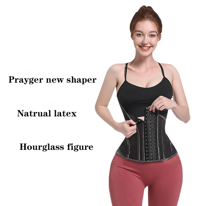 Prayger Hourglass Figure Shaper Belt Women Bones Natural Waist Cinchers Breathable Hole Fitness Band