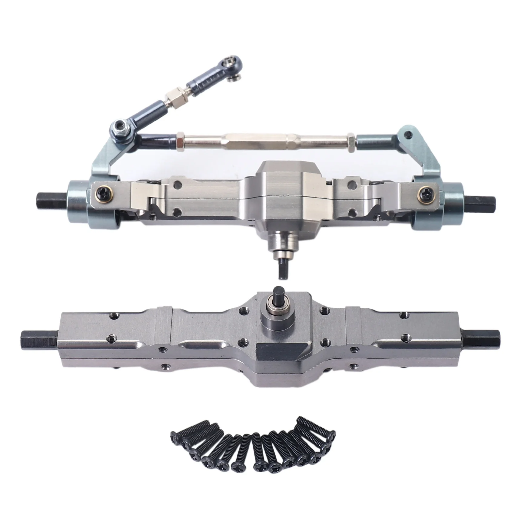 CYGJ-5X Metal Front & Rear Bridge Axle Gear Box For WPL C14 C24 C34 C44 B14 B24 1/16 RC Truck Car Upgrade Parts Accessories