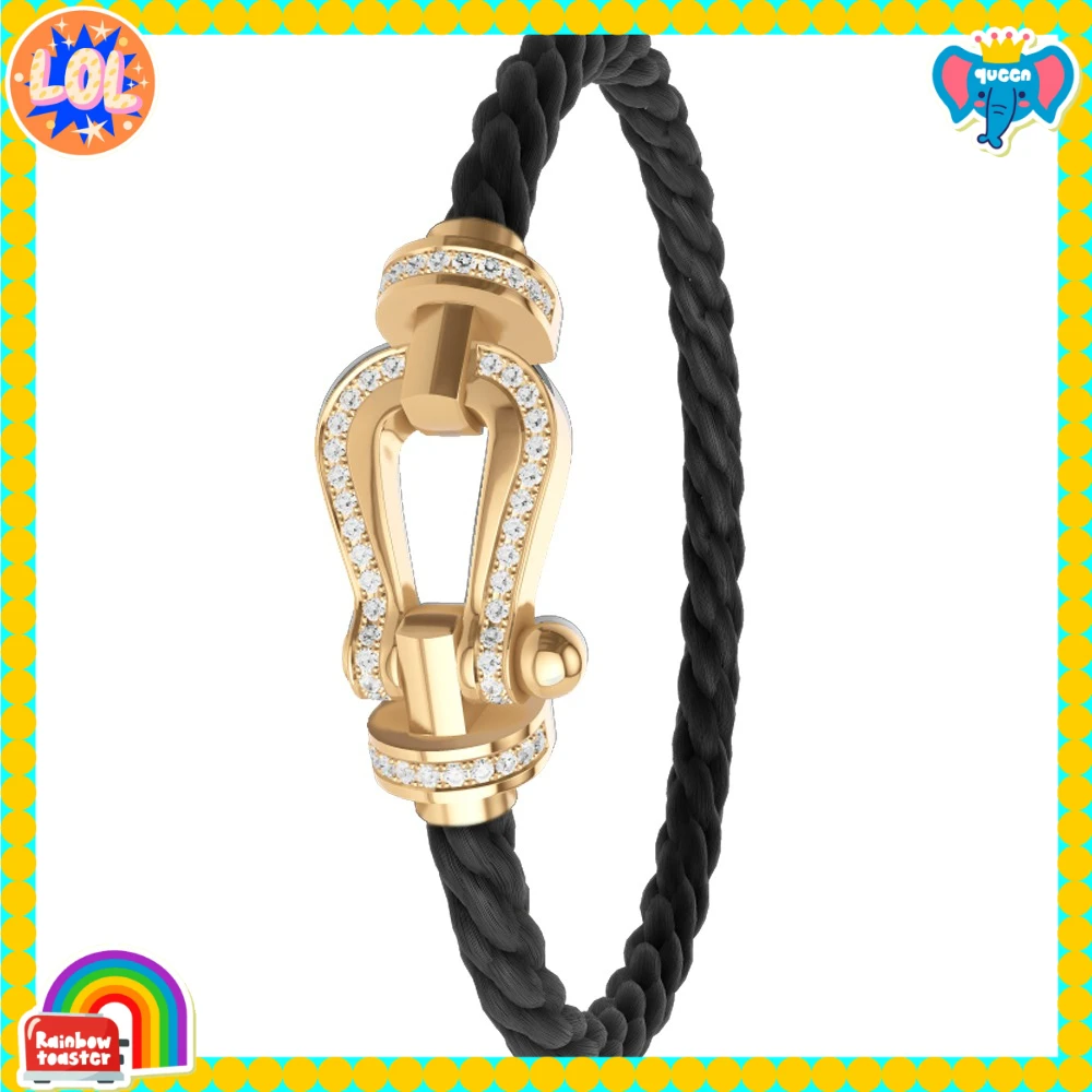 

LISV 2026 New 925Silver Red white black Nylon L Single Row Zircon Bracelet Female Daily Wear Party Gifts Luxurious Couple Jewelr