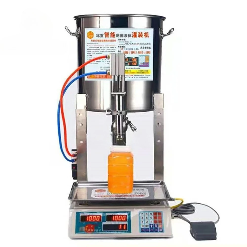 Pneumatic Scalage Weighing Honey Liquid Filling Machine