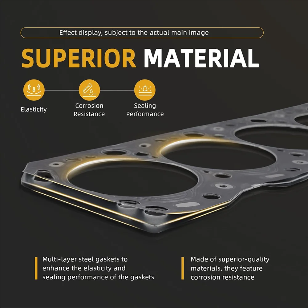 مجموعة حشية رأس الأسطوانة لكرايسلر 300C دودج أفنجر فيات جيب جراند شيروكي لانسيا رام 1500 3.6L 3.6 L T 11-16 HS26541PT #5