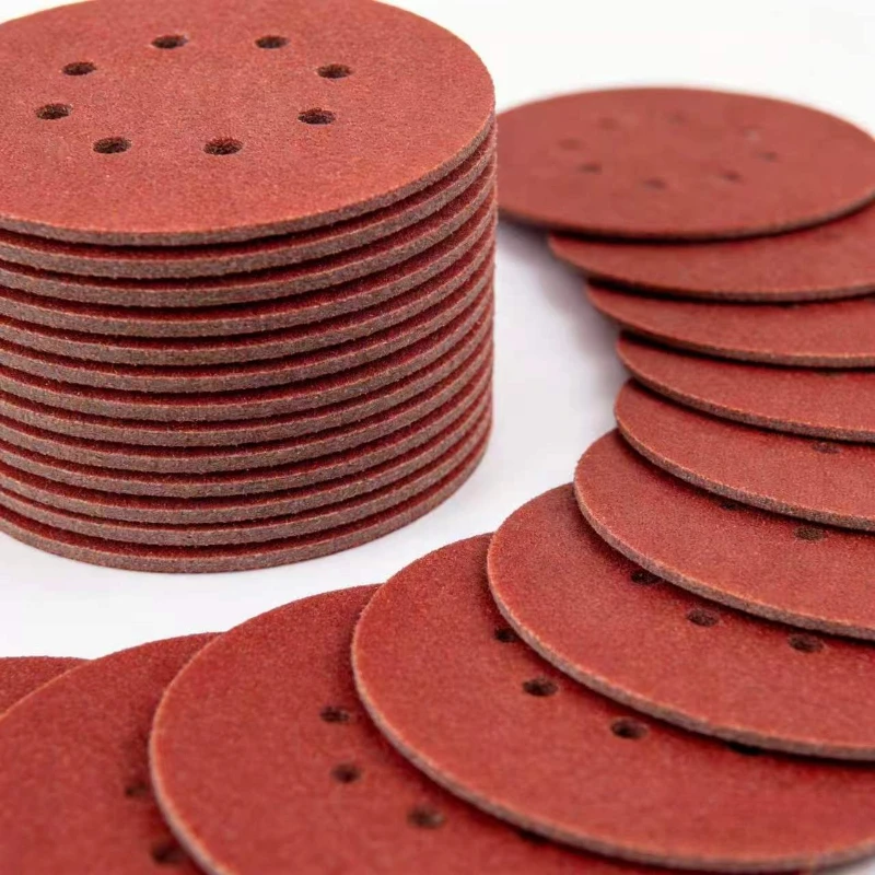 

9-inch 10-hole 225mm Red Sandpaper 40-2000 Mesh Sandpaper Polishing Wheel Suitable for Electric Drill Grinder Rotary Tools Backi
