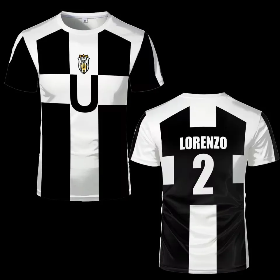 Summer Five Person Pattern VL Replika Anime Uber Blue Lock Full Print Men Tshirt Cosplay Football Jersey Futsal Pattern Tee