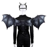 Black Halloween Dragon Wings Cosplay Performance Prop Decoration Stage Non-woven Wings Props for Adults