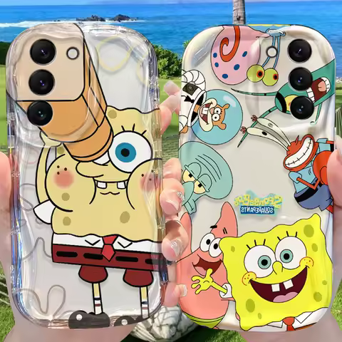 Back Cover S-SpongeBobs Case for Samsung Galaxy S25 S24 S23 S22 S21 Ultra Plus S20 FE A73 A72 A71 A56 A55 A54 5G A52 A52S A51 4G