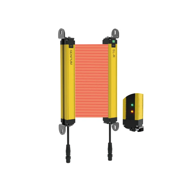 Senpum Rugged IP65-Rated Safety Light Curtain with Dual NPN Outputs for Hydraulic Press Protection