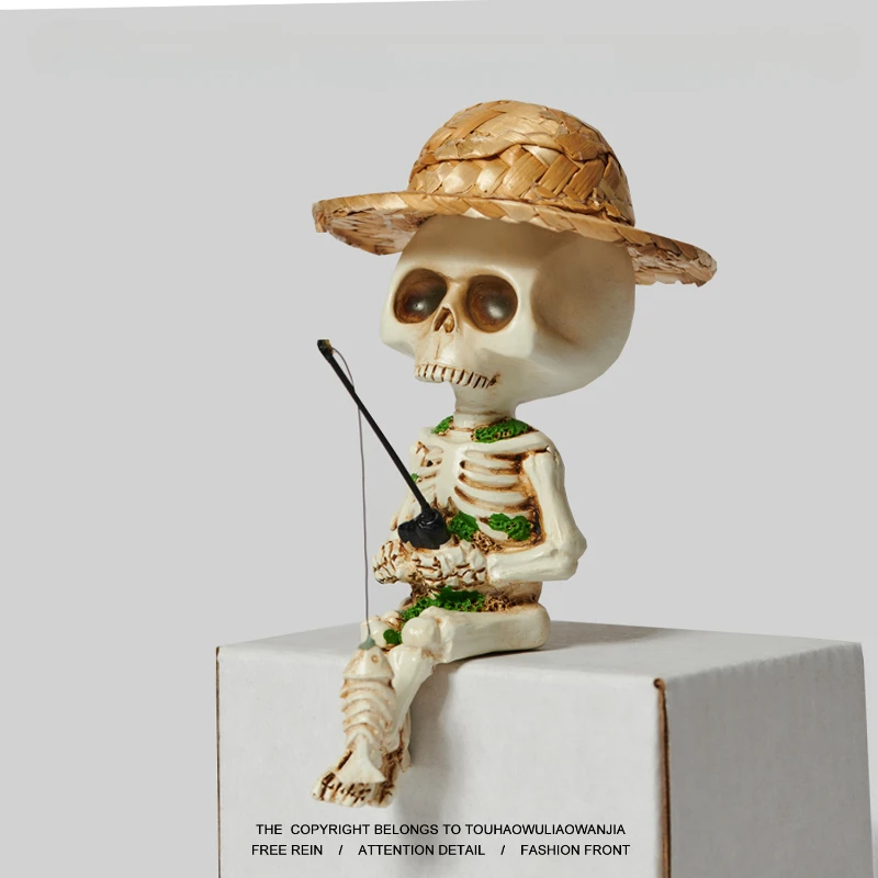 

Little Skeleton Fishing Play Tabletop Ornament