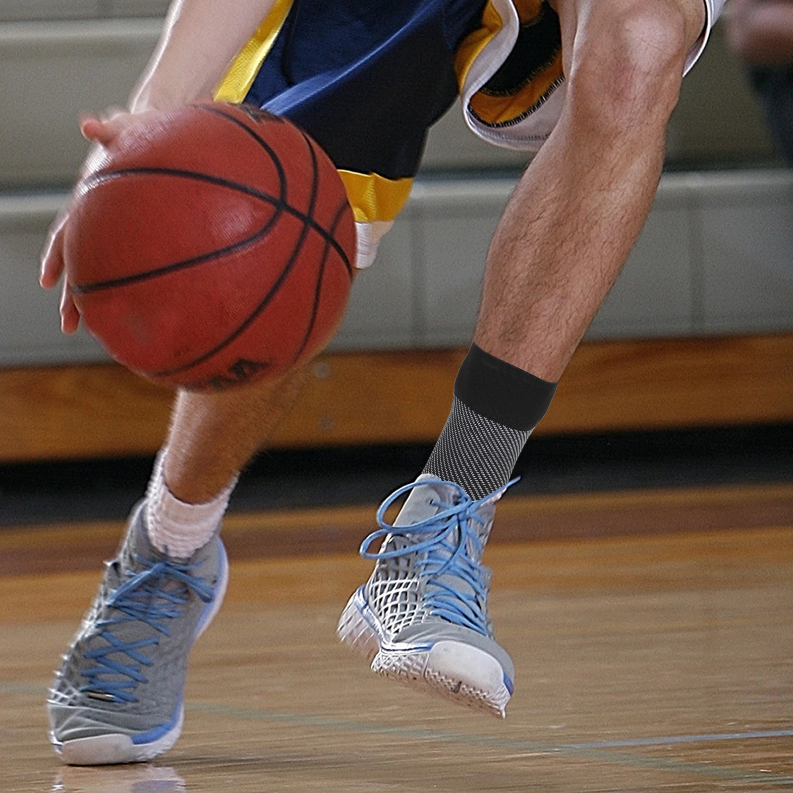 

1Pair Compression Ankle Support Socks Breathable Pain Relief Plantar Fasciitis Sleeve for Sports Running Weightlifting Cycling