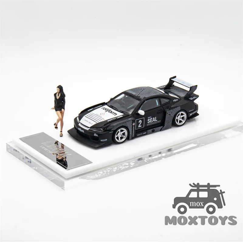 TimeMicro 1:64 LBWK S15 Black Diecast Model Car