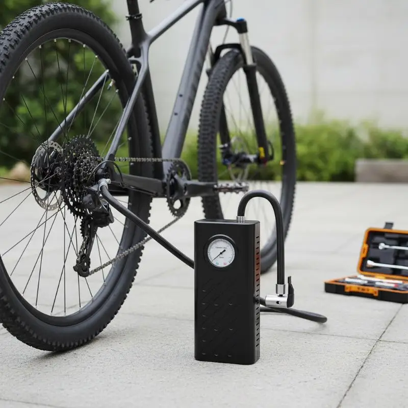 Tire Inflator Portable Air Compressor With Pointer Pressure Gauge Cordless Tire Inflator Air Pump For Car Bike Motorcycle Ball