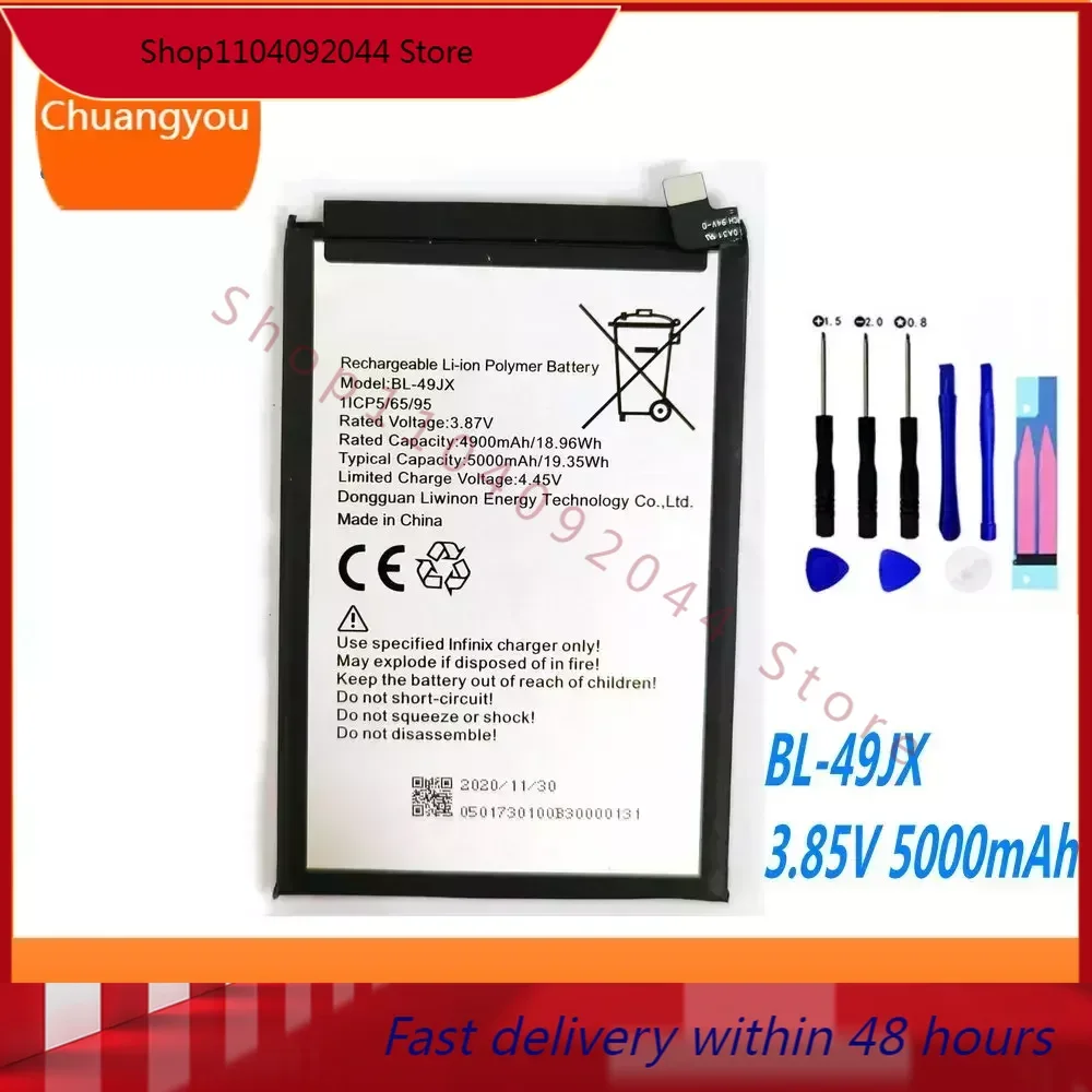 3.85V 5000mAh BL-49JX Battery For Tecno Note 10Pro Note 10 Pro X695 Mobile Phone