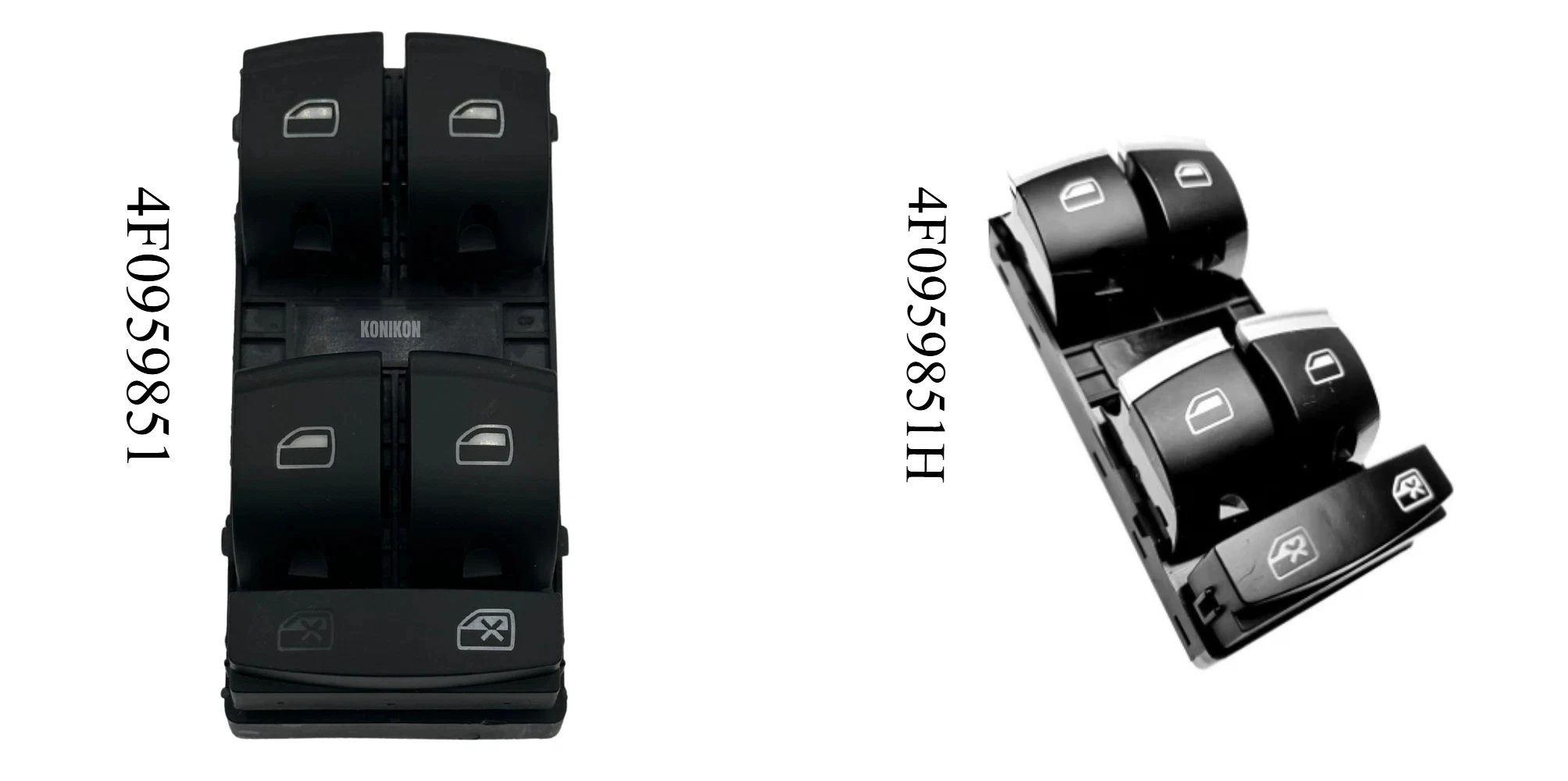 4F0959851H 4F0959851 Master Power Window Switch For Audi A3 2004-2013 A6 C6 2005-2011 S6 RS6 Q7 4L 2007-2015 Left Driver Side