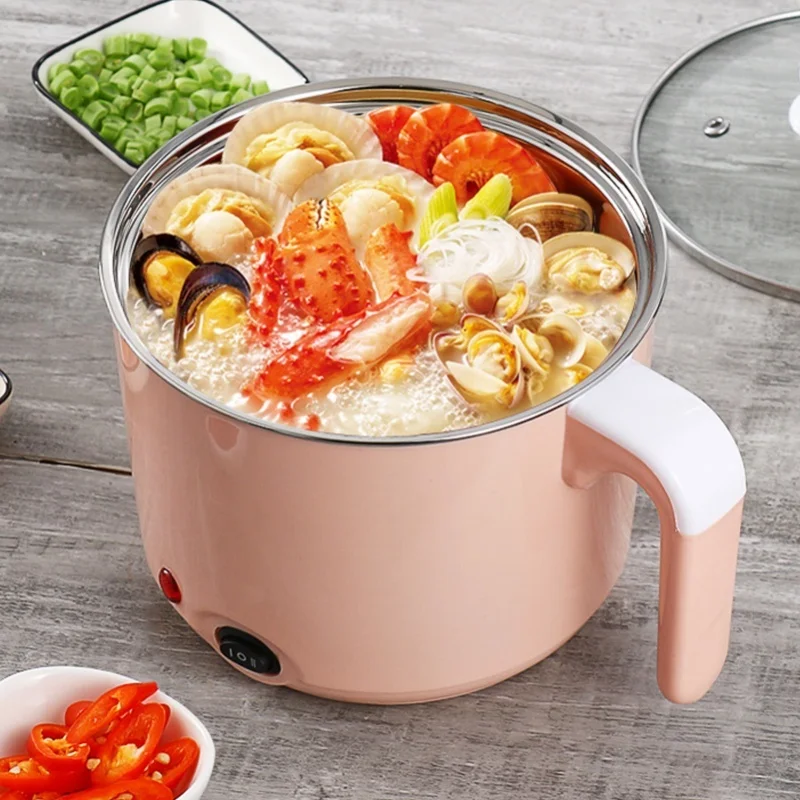 Electric Mini Hot Pot 1.5L Uniform Heating Multi Functional Compact Mini Electric Fondue Pot Rapid Noodles Cooker For Dormitory view 3