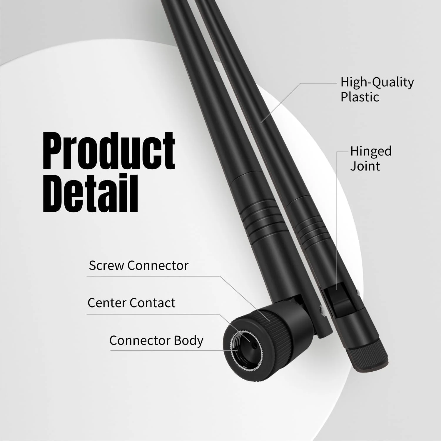 TNP 10 dBi WiFi Antenna - 2.4 GHz Antenna Network Compact Omni Directional RP SMA Connector for PC Desktop Computer Wi-Fi Router
