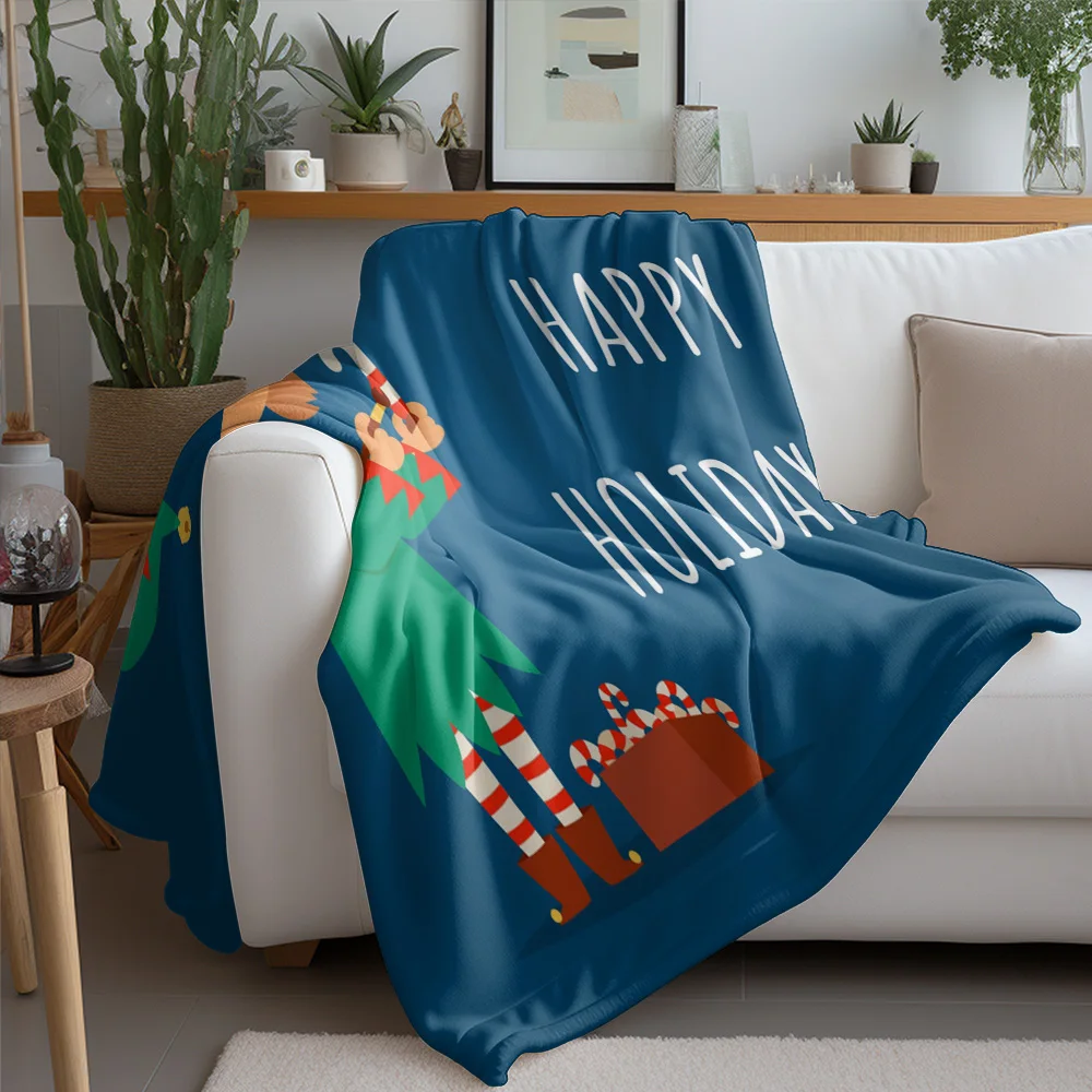 TU Cozy Flannel Throw Blanket Soft Warm Fuzzy Blanket Home Decor Living Room Bedding Gift Holiday Season Christmas Decor