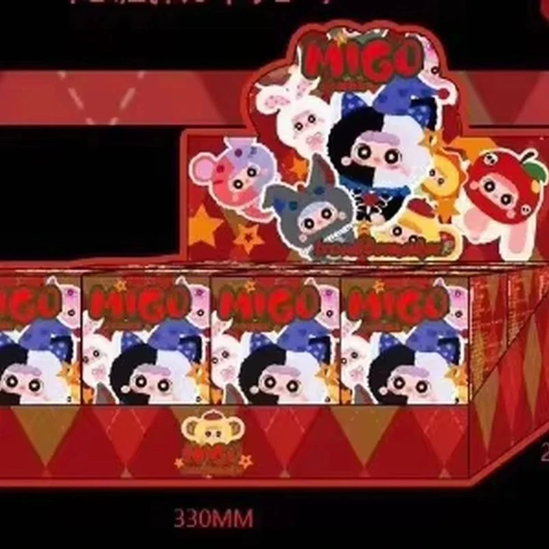 حار ميغو الطفل ثلاثة 12 قطعة سلسلة صانع المشاكل الفينيل صندوق أعمى عمل الشكل لعبة Kawaii دمى صندوق غامض الأطفال الكبار الهدايا #2