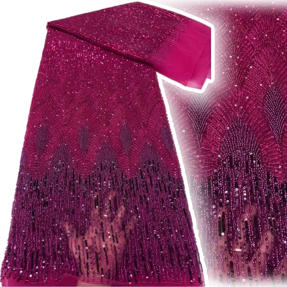 

Шампанское африканское кружево с бисером для жениха, ткань с пайетками 2026 года, нигерийское кружево для женских свадебных и праздничных платьев, для шитья, 2331