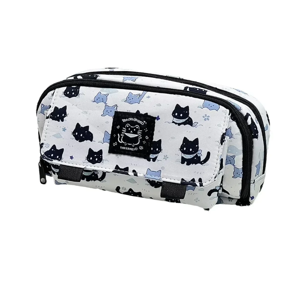 Imagem -06 - Cute Cat School Lápis Case Kawaii Papelaria Pouch Back to School Supplies Kit Caixa de Grande Capacidade Bolsa Box