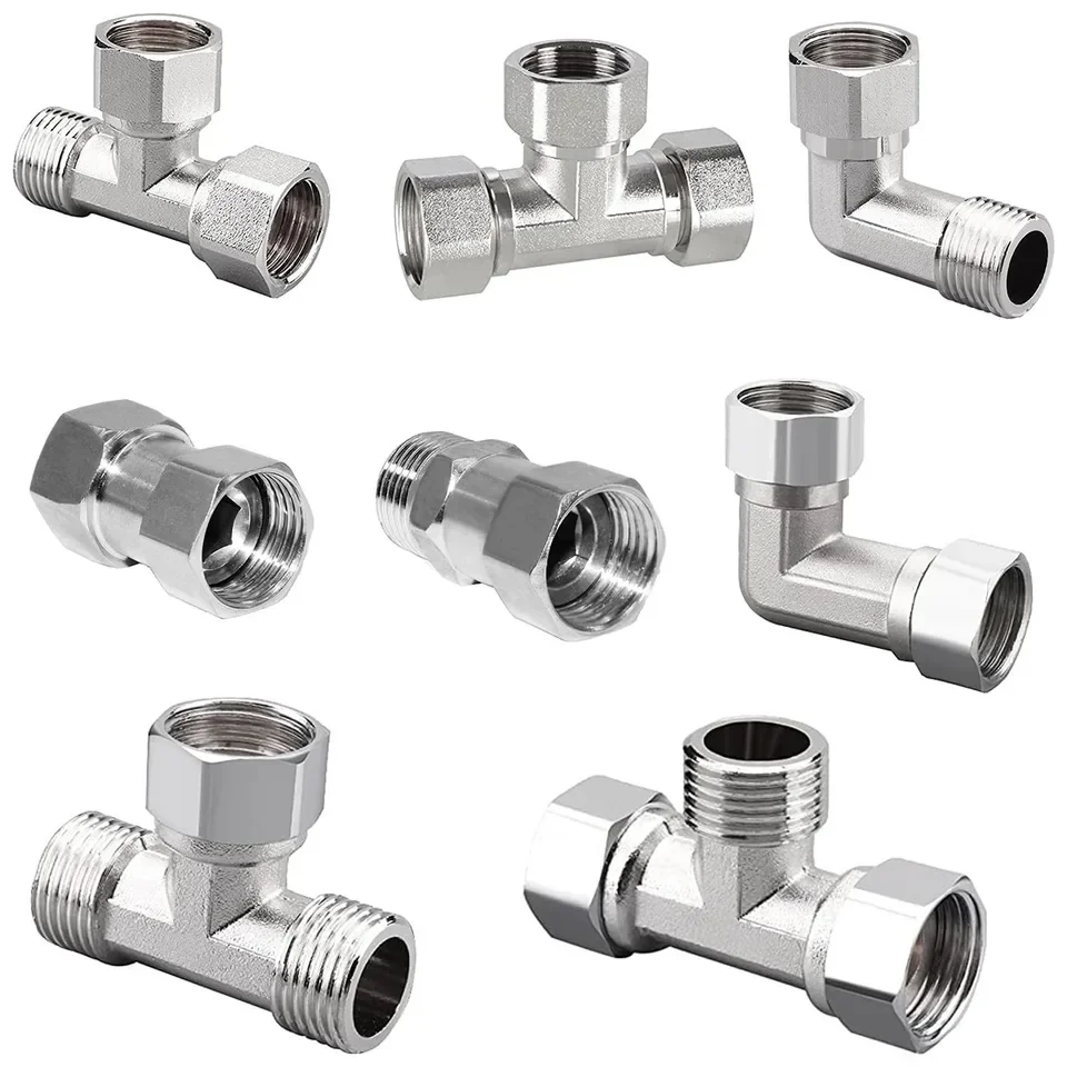 Stainless Steel Threaded T-Shaped Flow Splitter with Reinforced Male Female Ends Flexible Detachable Top Cap and Universal Adapt