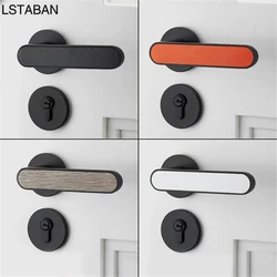 Modern Minimalist Bedroom Split Door Lock Ecological Mechanical Room Lock Solid Silent Handle Lock Mute Furniture Hardware Locks