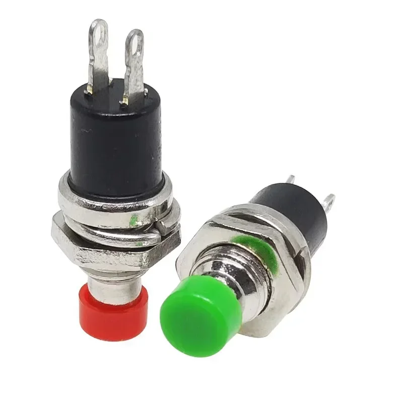 5PCS Small Round Button PBS-110 NO PBS-111 NC 2 Foot Self-resetting No Lock Button Switch 7MM Miniature Color Mixing