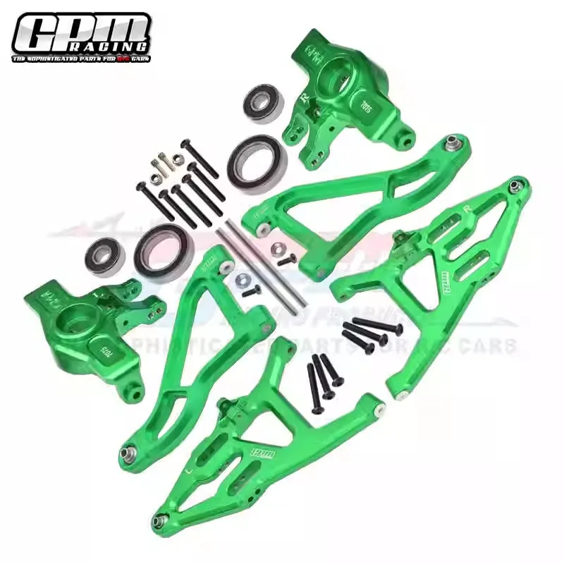 Rodamiento más grande del brazo de nudillo GPM 7075 Alu + brazo de suspensión arriba y baja 6061 Alu para TRAXXAS UDR 8552 + 8531 + 8532 piezas de control remoto