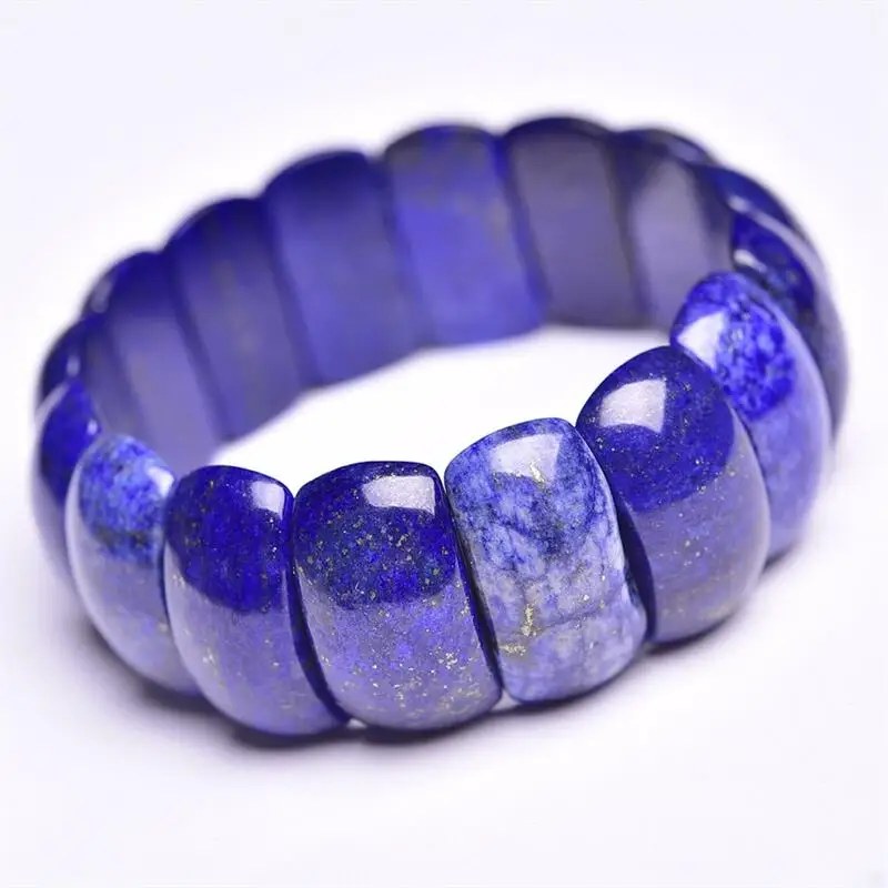 24X13X8MM Natural Lapis Lazuli Bangle Charms Handmade Fortune Energy Bangle Mineral Woman Amulet Jewelry Gift 1PCS