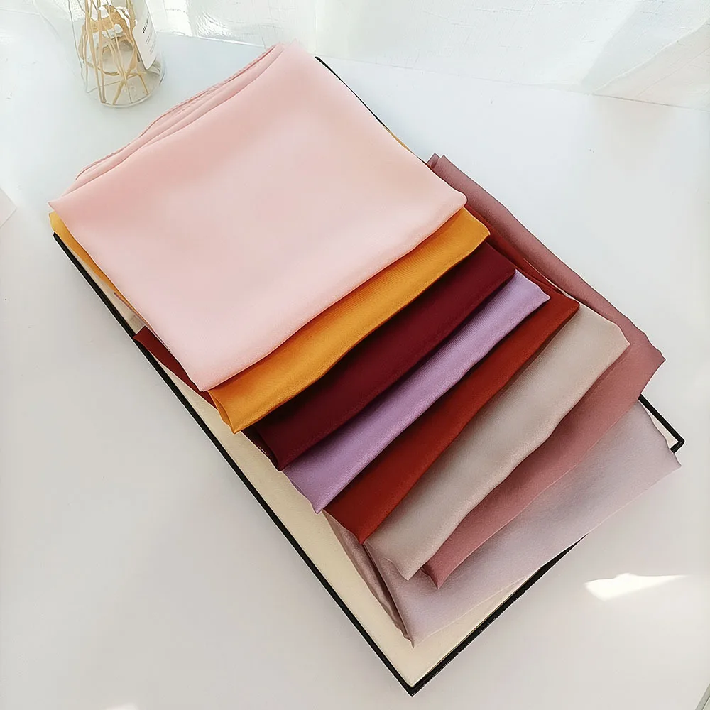 

Fashion 70*70cm Square Silk Scarf for Women Ladies Satin Neck Hair Tie Bandana Female Foulard Beach Stoles Hijab Scarves Pareo