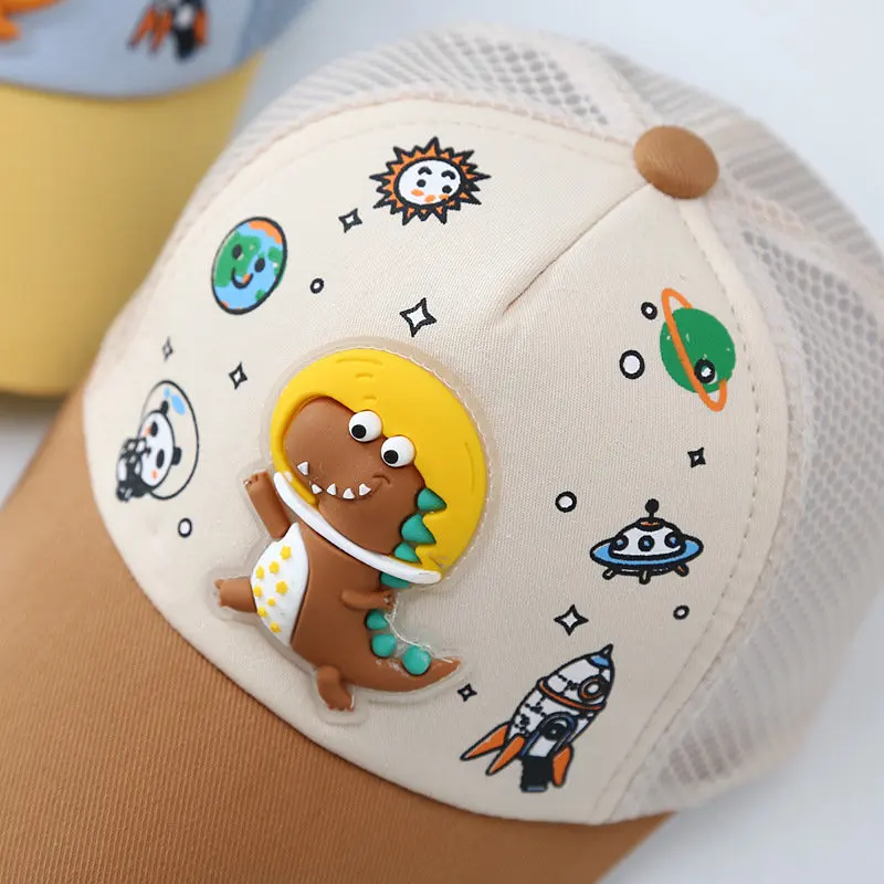 2023 Summer Acrylic Cartoon Dinosaur Casquette Baseball Cap Adjustable Snapback Hats for Children Boy and Girl 213