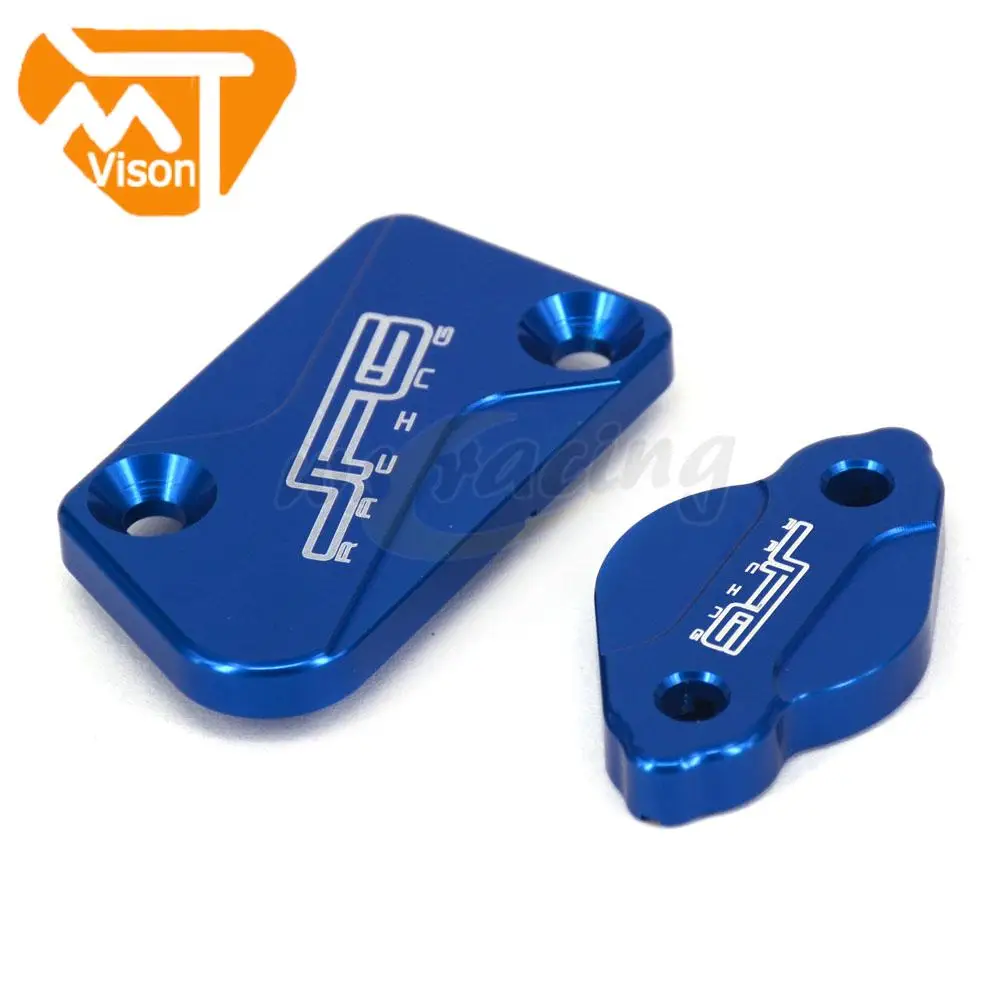 Motorcycle CNC Front Rear Brake Fluid Reservoir Cover Cap For YAMAHA YZ125 YZ250 YZ250F YZ426F YZ450F 08-20 YZ125X WR250F WR450F