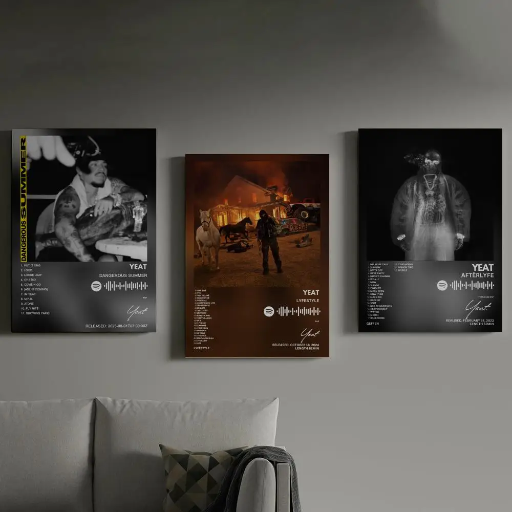 

Yeat Poster Prints Canvas Painting Wall Art Picture Living Room Home Decor Tracklist Music Album Cover