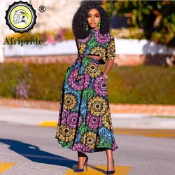 2026 African Clothes for Women Tank Top and Maxi Skirts 2 Piece Set Dashiki Outfits Plus Size Print Suit Ankara Attire S2126011