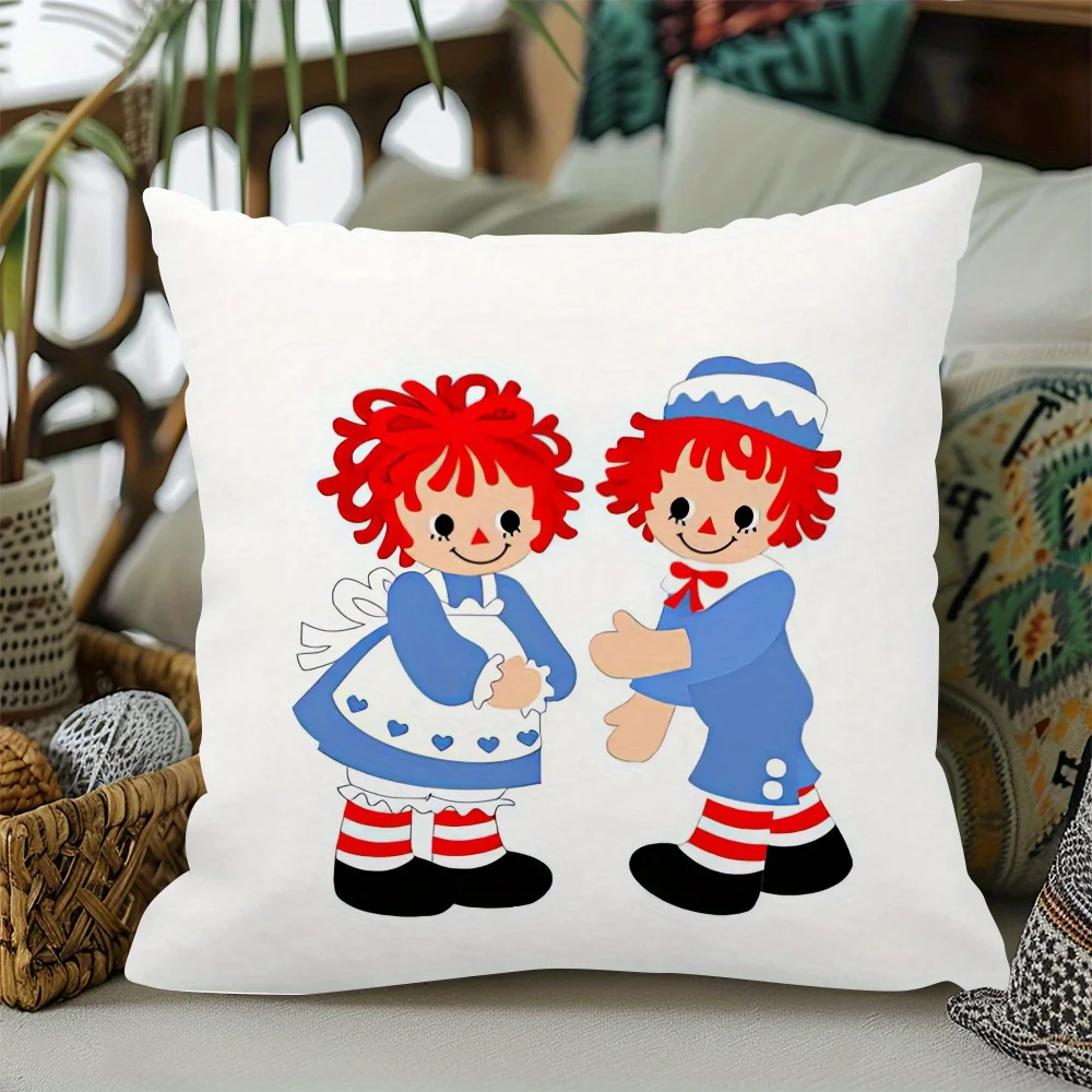 1pc Plush Toy And Andy Pillowcase - 18X18 Inch Modern Double-Sided Printing, Durable, with Zipper Closure, Machine Washable, Vivid Cartoon Design, Suitable for Living Room And Car Decoration (Pillow Core Not Included), Decorative Pillowcase
