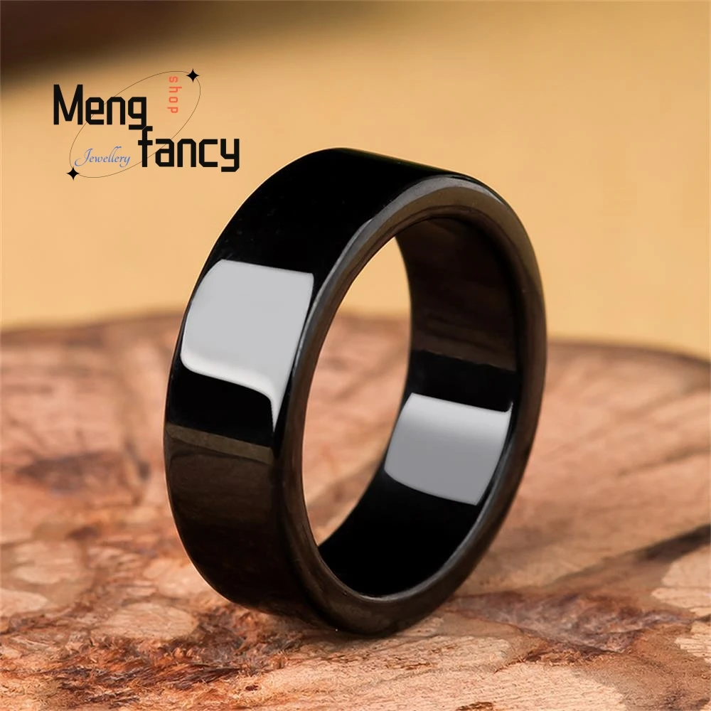 

Natural Jadeite Ink Jade Ring Exquisite Elegant Men Women Couple Fashion Jewelry Best Selling Handicraft Luxury Wedding Souvenir