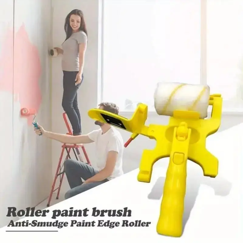 

Multifunctional Clean-Cut Paint Edger Roller Brush Household Home Wall Ceilings Decorative Painting Tools Kit With Rod And Tray
