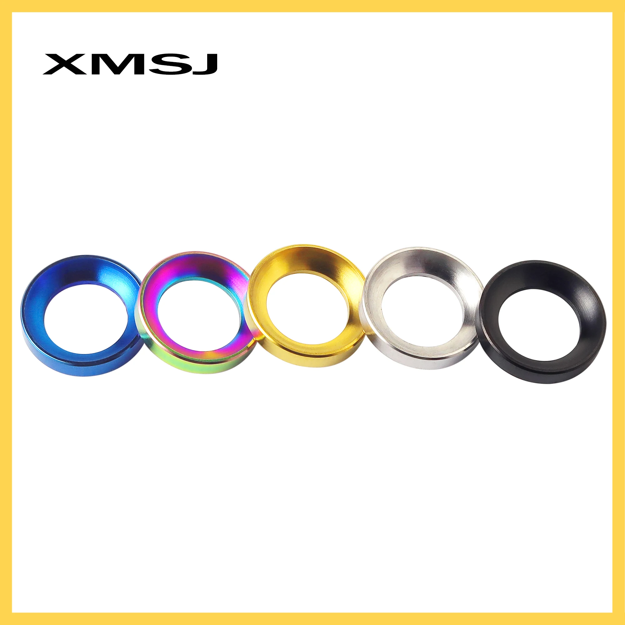 XMSJ Disc Brake Caliper Mount Adapter Washer Spacer M6 Concave Convex Gasket Ring For Mountain BMX Bike Adaptor Gasket 4 PCs/Set