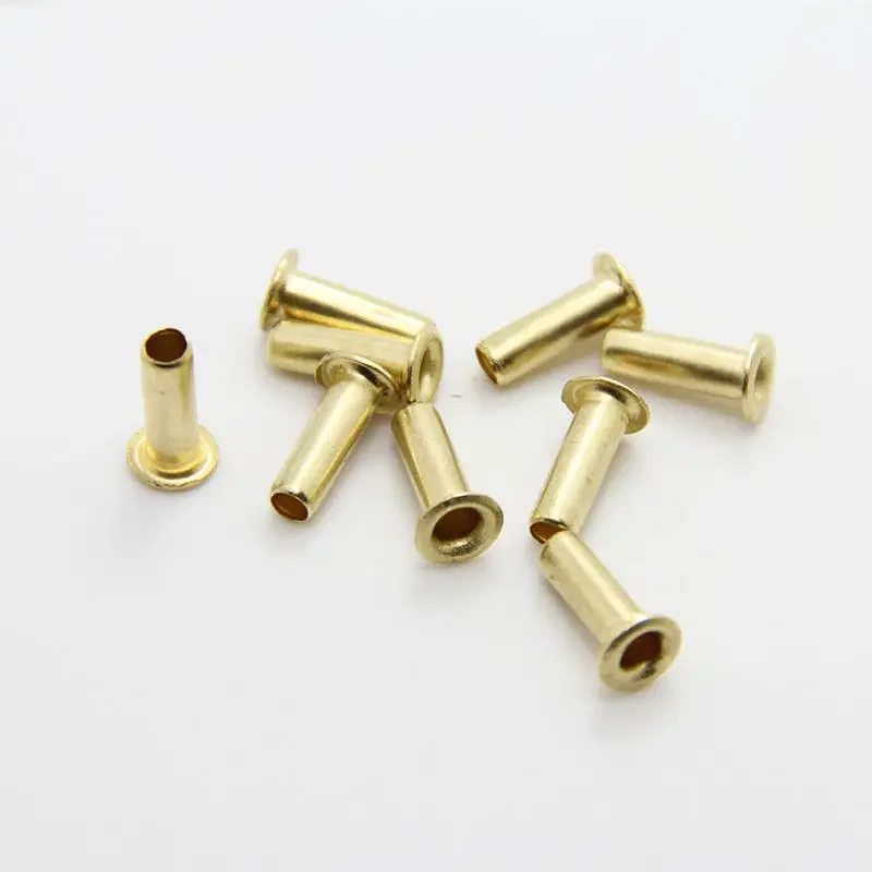 

50pcs M3.8x(3.2 4 5 6mm Length)brass hollow rivets pass through rivet single tube buckle PCB through hole circuit board rivets