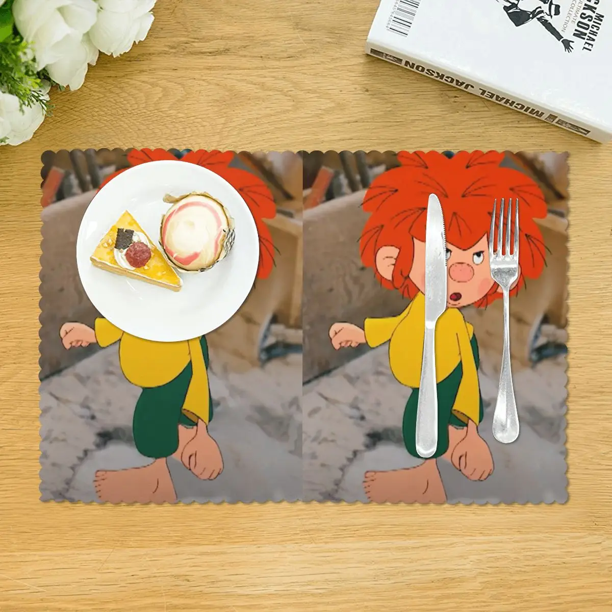 Pumuckl Placemat Washable Plate Mat for Dining Table Bowl Coaster Home Decor Absorbent Mats