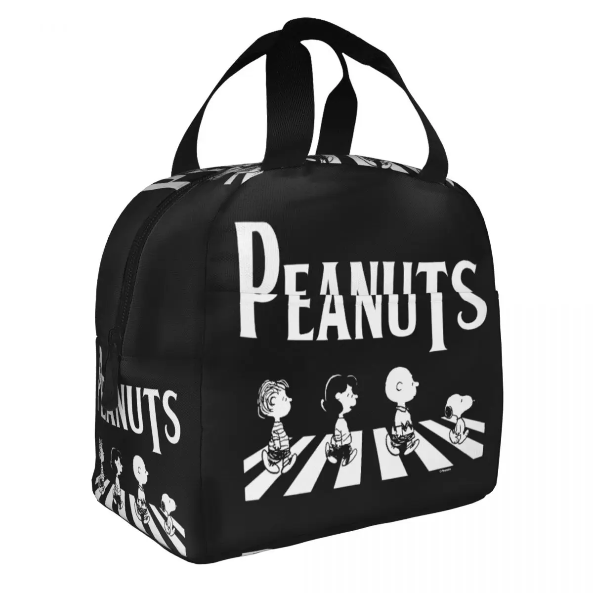 Snoopy Crossing Road Insulated Lunch Bag Cartoon Lunch Container Thermal Bag Tote Lunch Box School Outdoor Bento Pouch