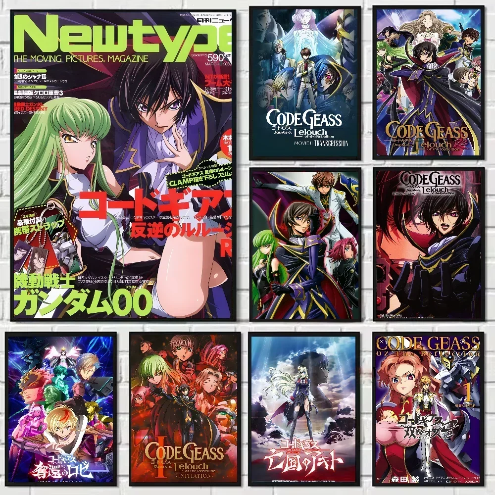 Code Geass Lelouch of the Rebellion Poster Aesthetic Canvas Painting Wall Art Print for Living Room Decoration