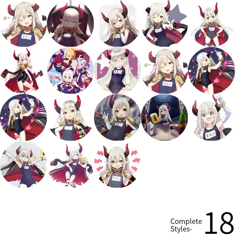 إيما أغسطس قناة vtuber أنيمي شخصية لينة زر شارة بروش مرساة الأجهزة الطرفية دبوس تخصيص 58 مللي متر ظهره الديكور #3