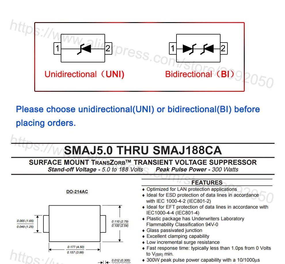 JASNPROSMA 500 шт. 1800 шт. SMAJ SMAJ54 SMAJ54A SMAJ54CA SMAJ58 SMAJ58A SMAJ58CA SMAJ60 SMAJ60A SMAJ60CA диод DO214AC