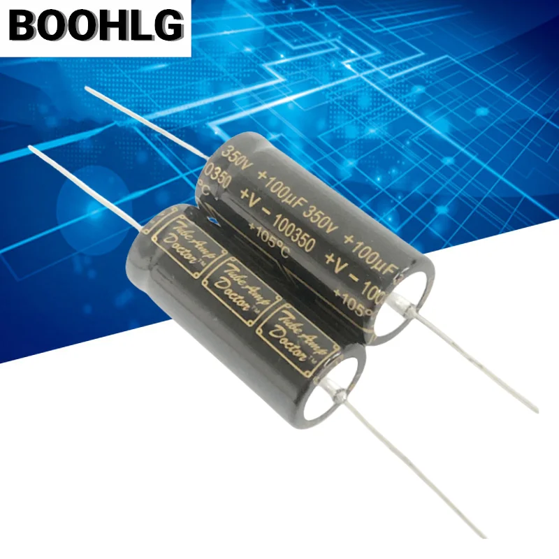 5PCS original 100uf 350v horizontal axial polarized electrolytic capacitor 350V 100uf 18X41mm