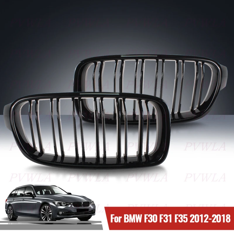 

For BMW F30 F31 F35 320i 328i 335i 2012 2013-2018 Glossy Black Grille Cover Middle Net Car Accessories 51137260498 51137260499