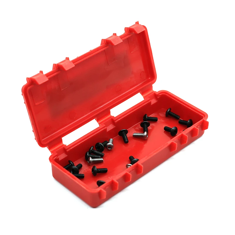 3 pezzi di plastica Rc Car Storage Box strumento di decorazione per Trx4 Axial Scx10 90046 D90 1/10 Rc Crawler accessori rosso